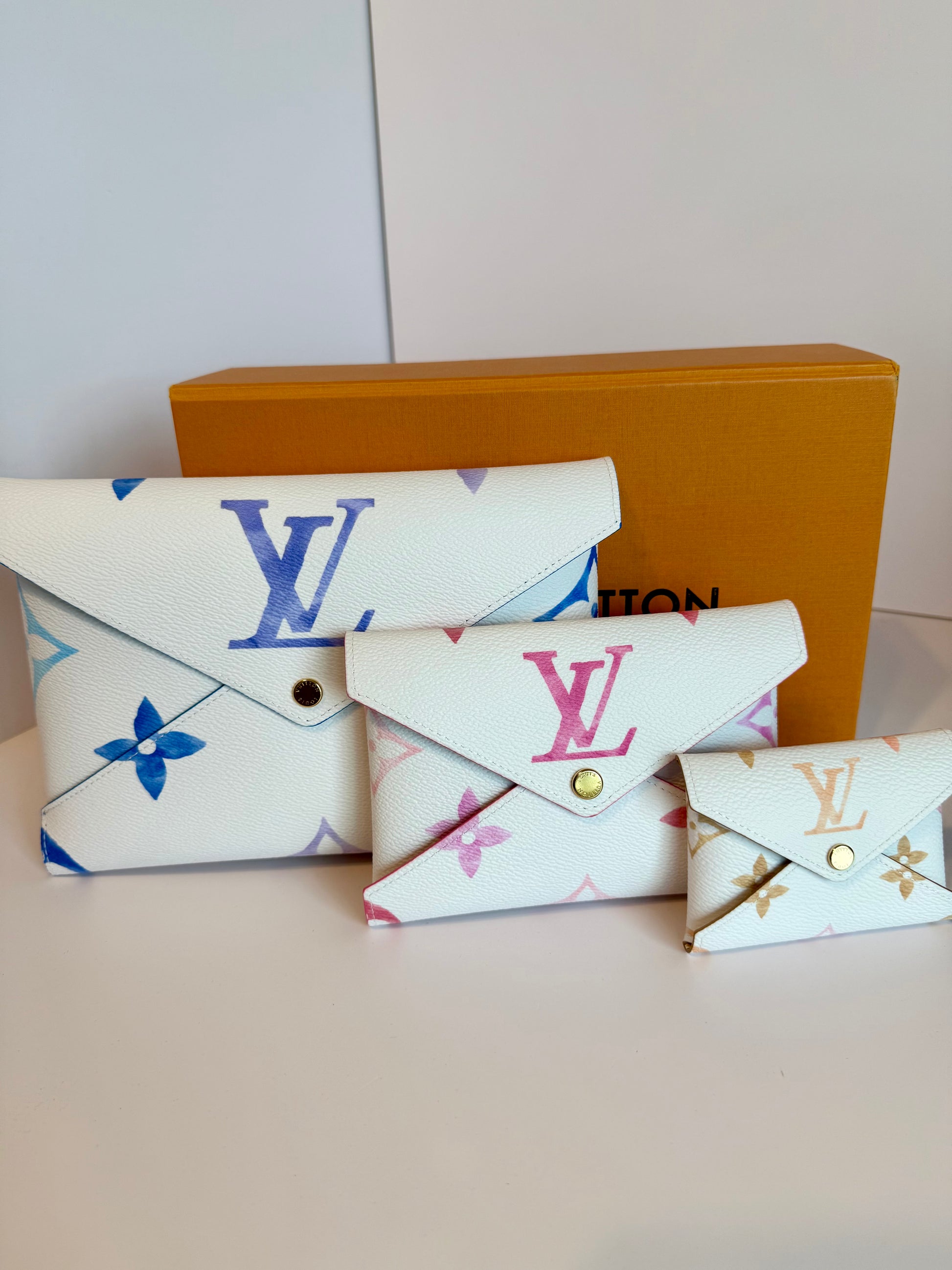 Louis Vuitton limited edition giant monogram Kirigami Pochette set By The Pool collection
