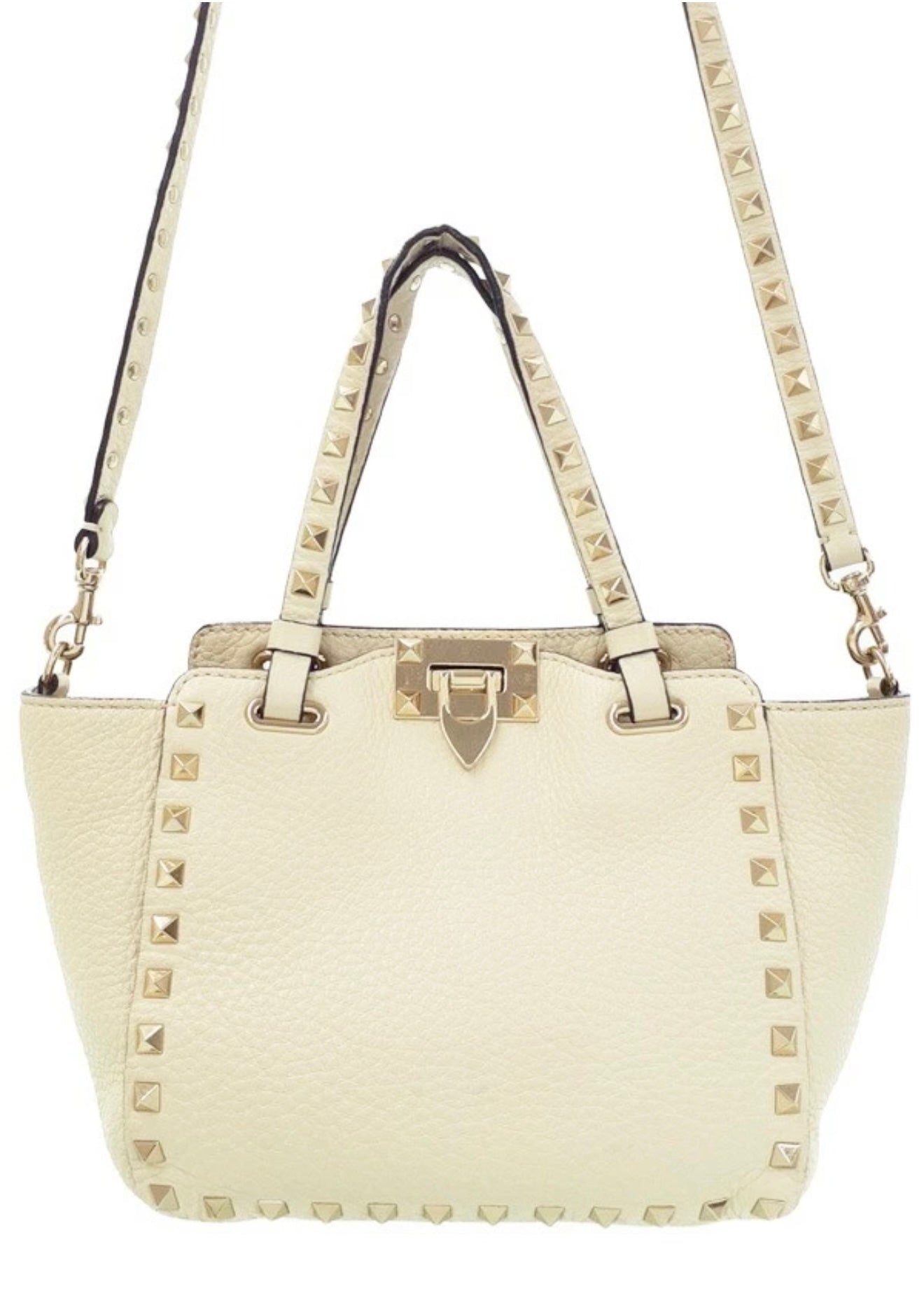 Valentino Garavani rockstud pebble leather bag