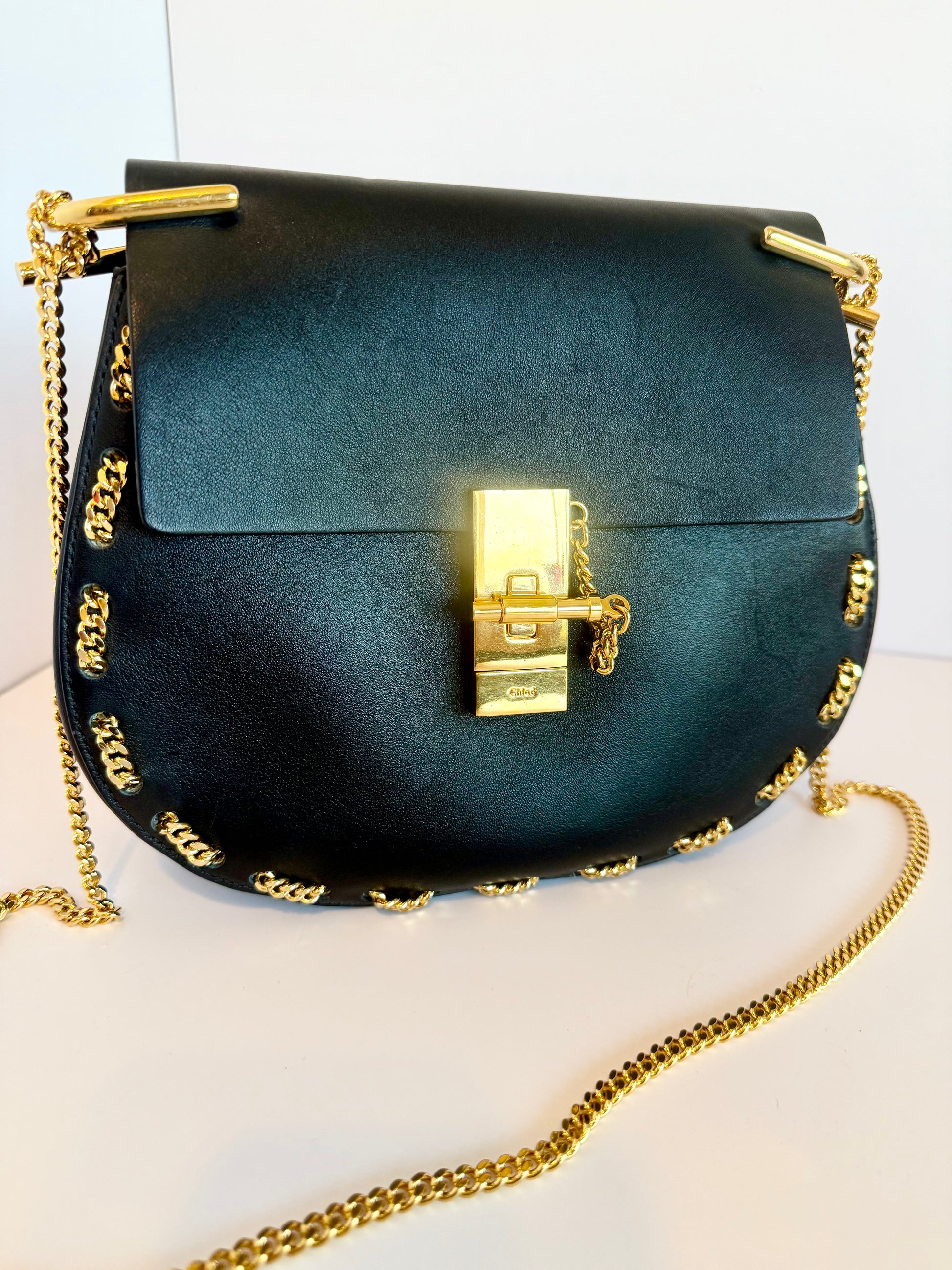 Chloe drew chain detail crossbody bag