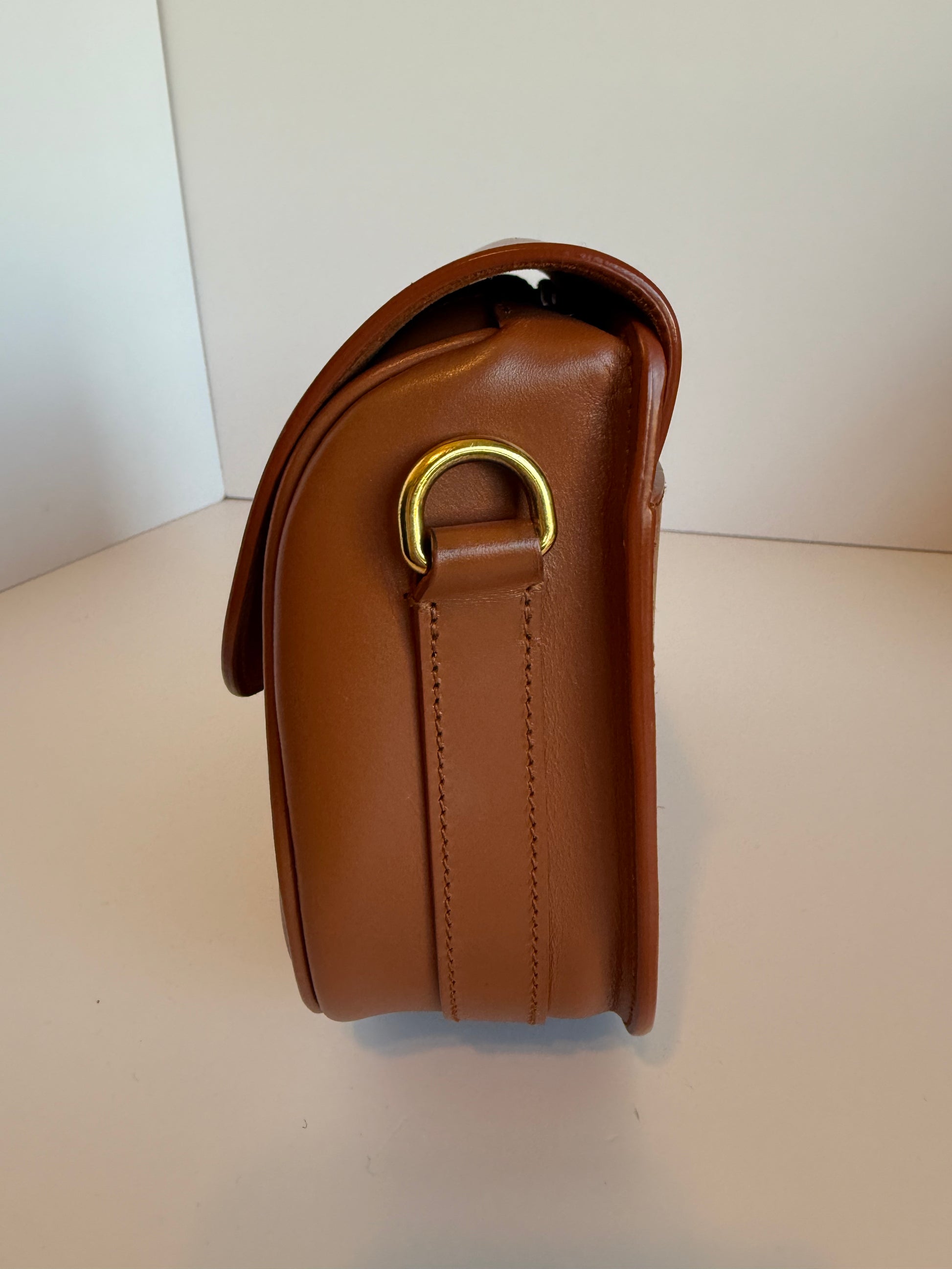 Christian Dior Medium Bobby Flap bag in dark tan calfskin leather