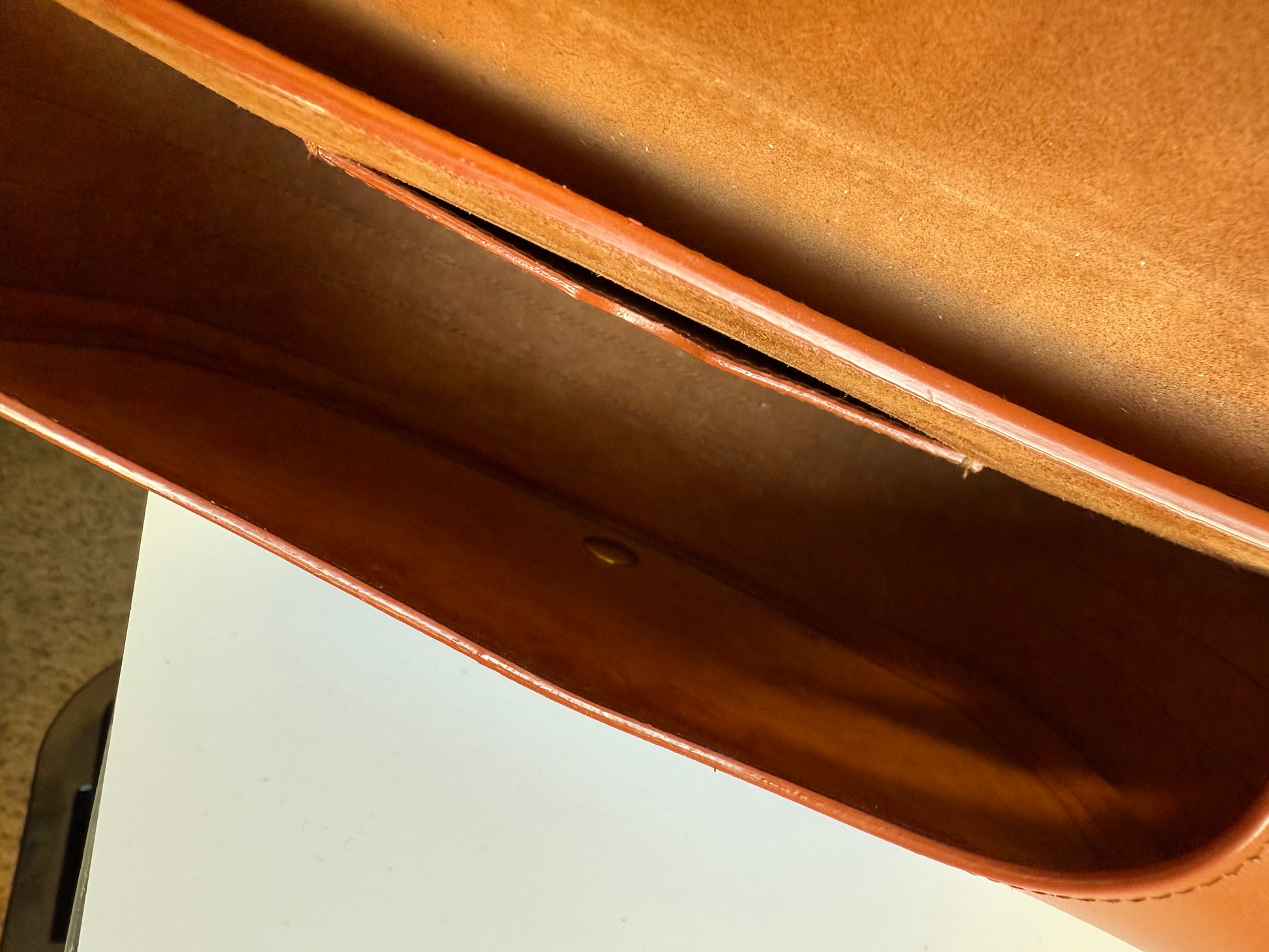 Christian Dior Medium Bobby Flap bag in dark tan calfskin leather