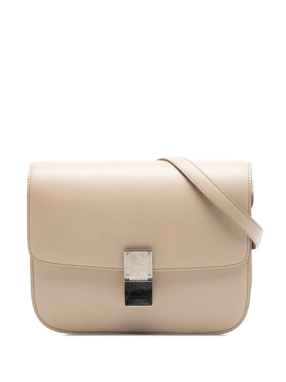 Celine Classic Box Bag Smooth Leather Medium Cream - NIDHALHAUS