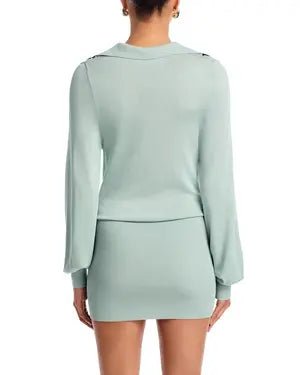 Aya Muse Vida Cowlneck Dress - Sage - NIDHALHAUS