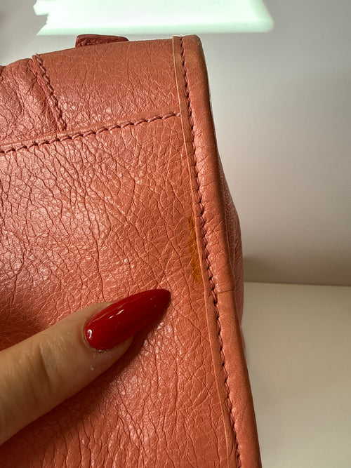Balenciaga City bag in rose azalee with silver hardware and mirror