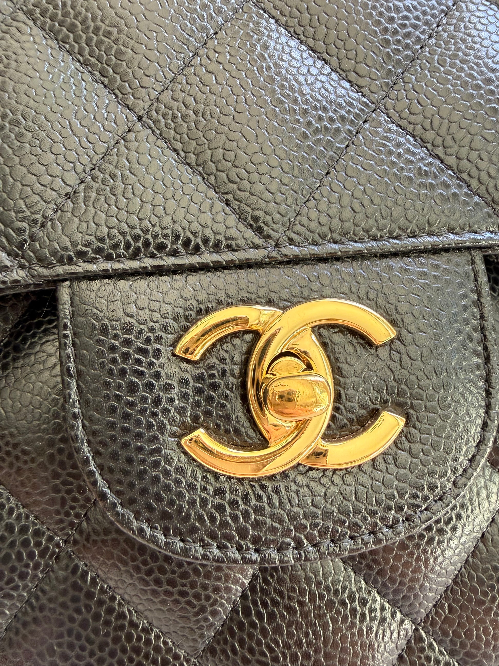 Chanel Classic Caviar Double Flap Jumbo