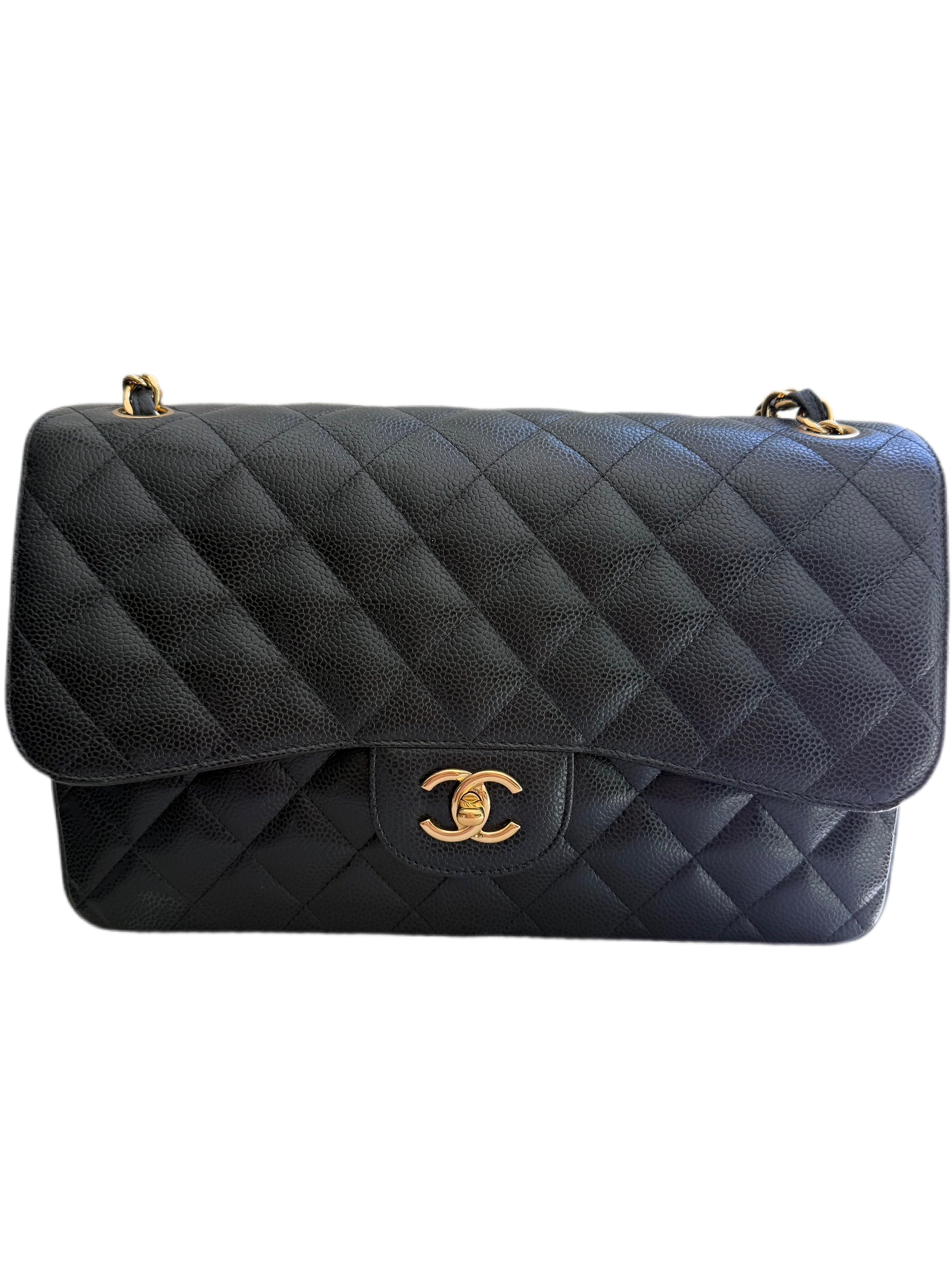 Chanel Classic Caviar Double Flap Jumbo