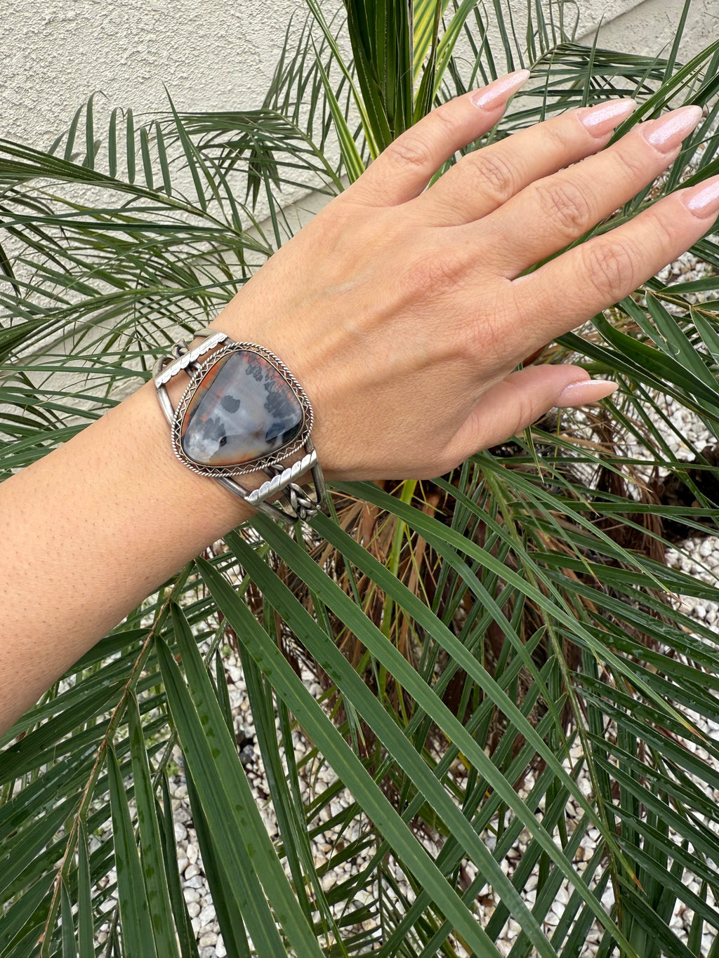 Navajo petrified wood cuff