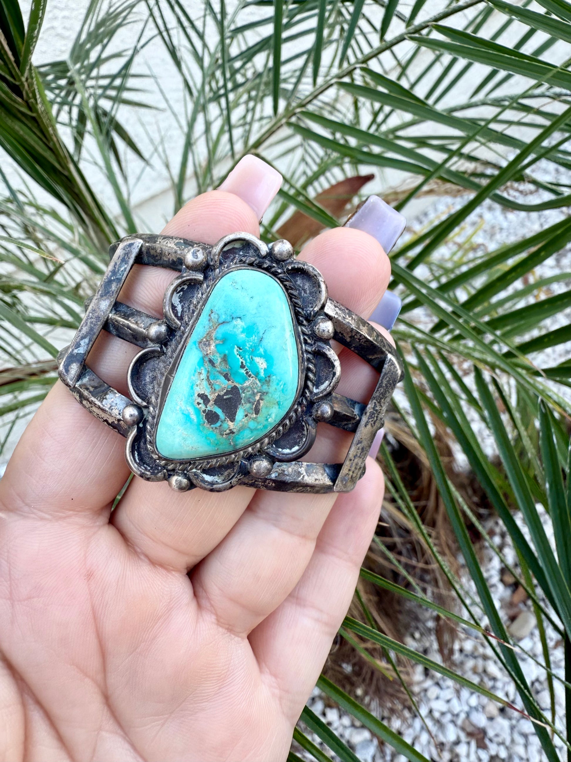 Navajo turquoise cuff bracelet 1940