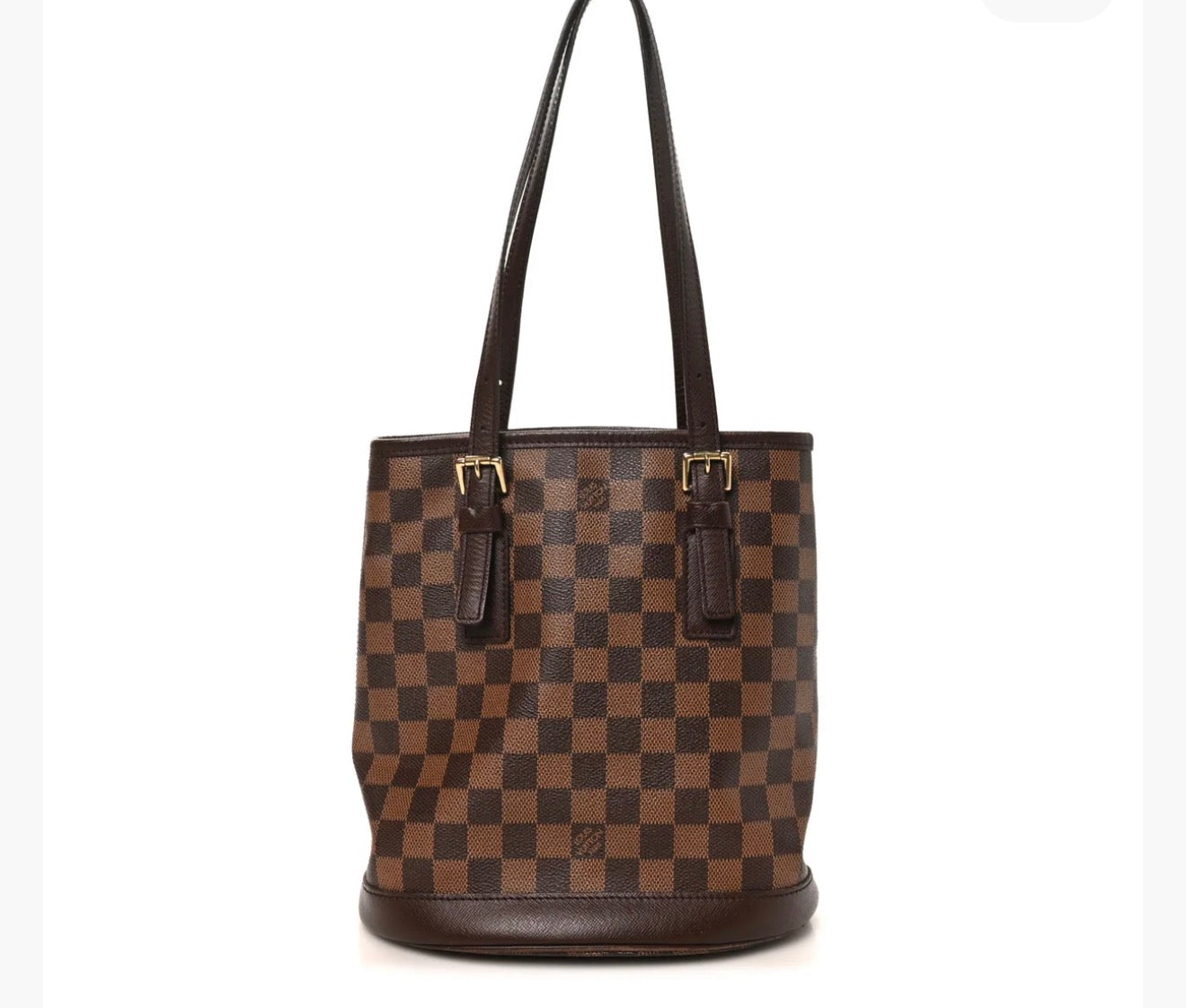 LOUIS VUITTON Vintage Damier Ebene Marais bucket bag