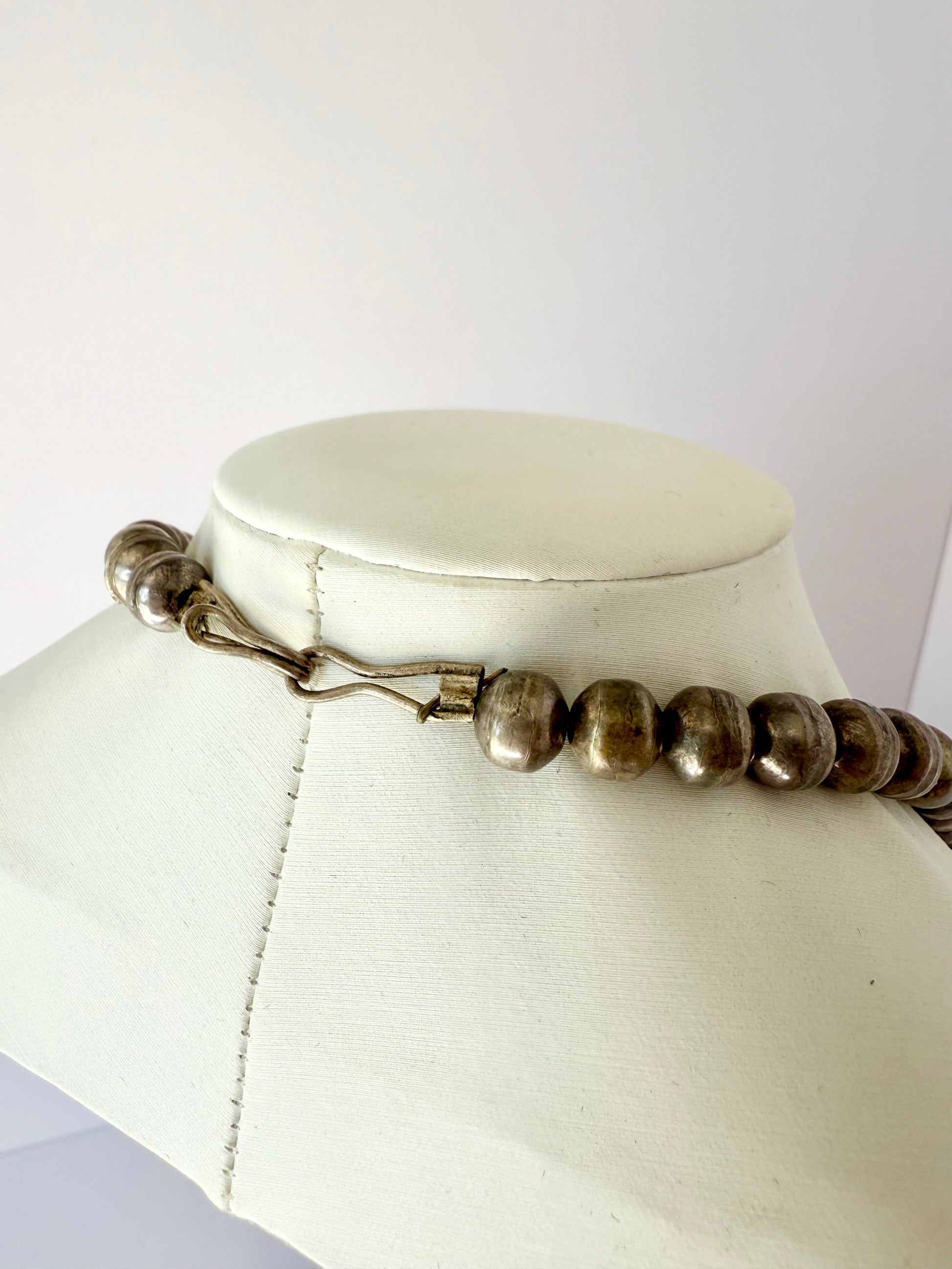 Navajo squash blossom sterling silver mother of pearl