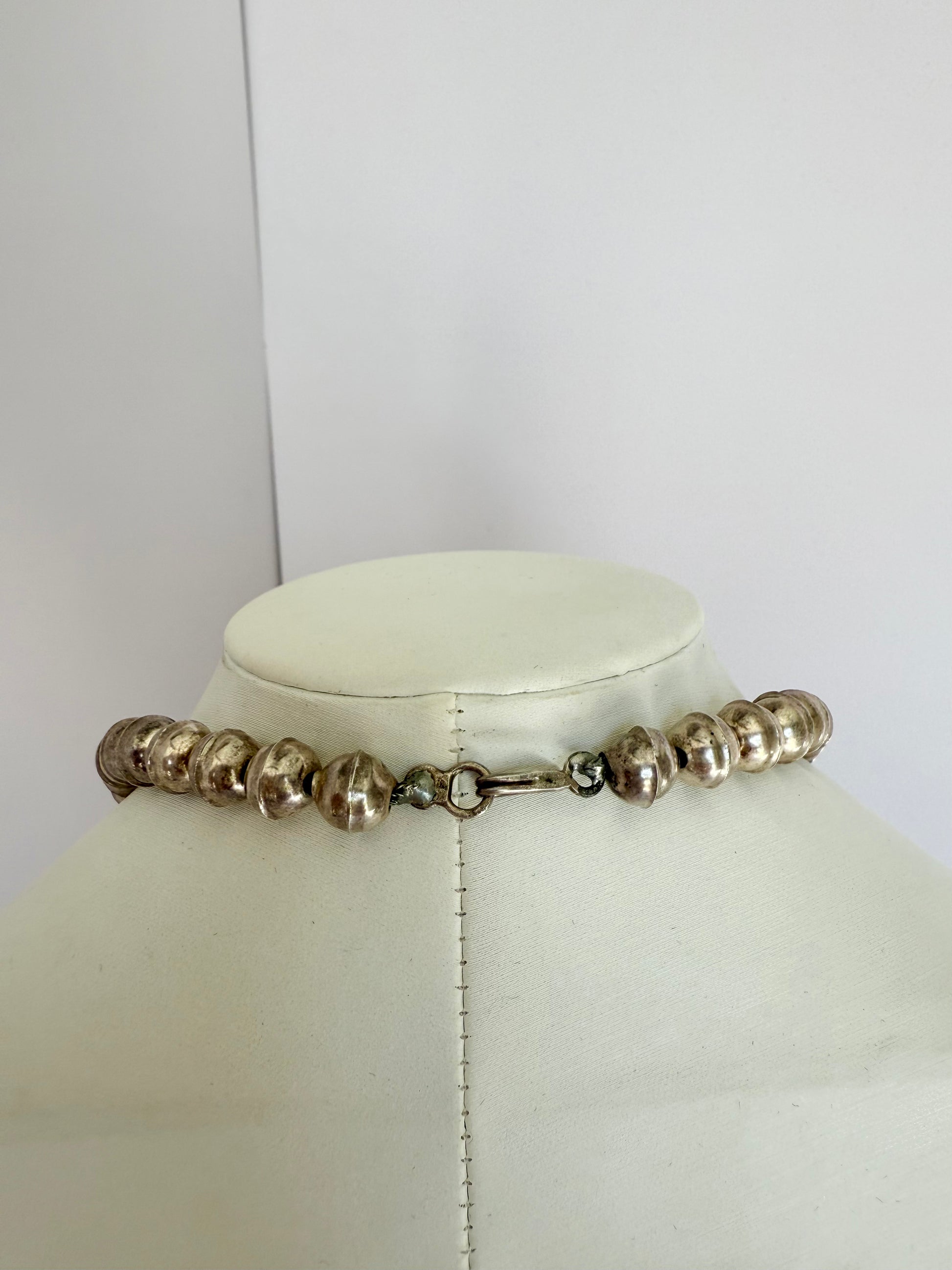 Navajo turquoise necklace shadow box style