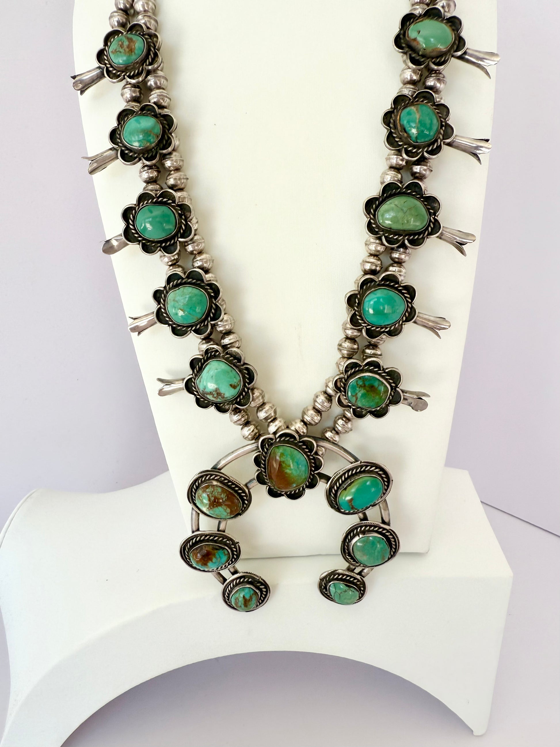 Navajo squash blossom Ajax turquoise