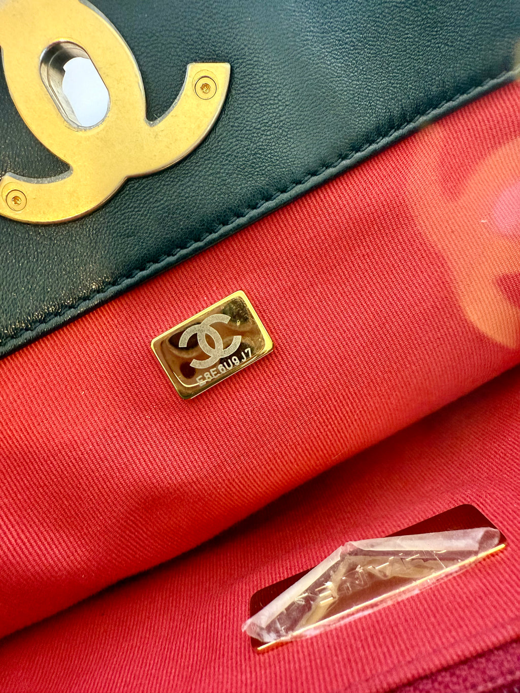 Chanel 19 quilted lamb leather vertical tote