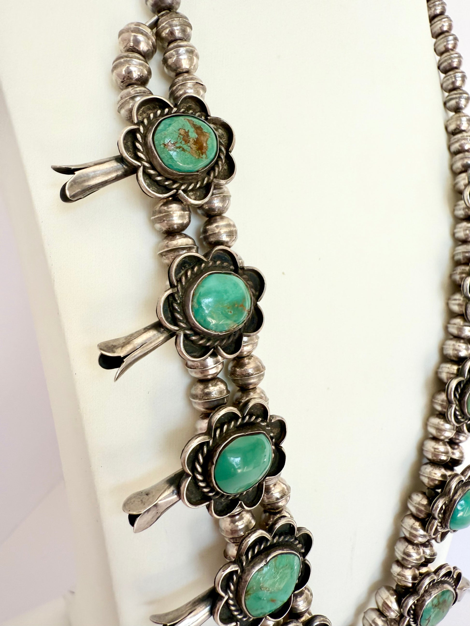 Navajo squash blossom Ajax turquoise