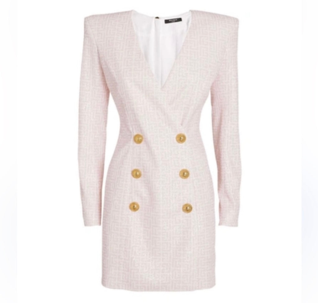 Balmain sequined monogram dress- preloved