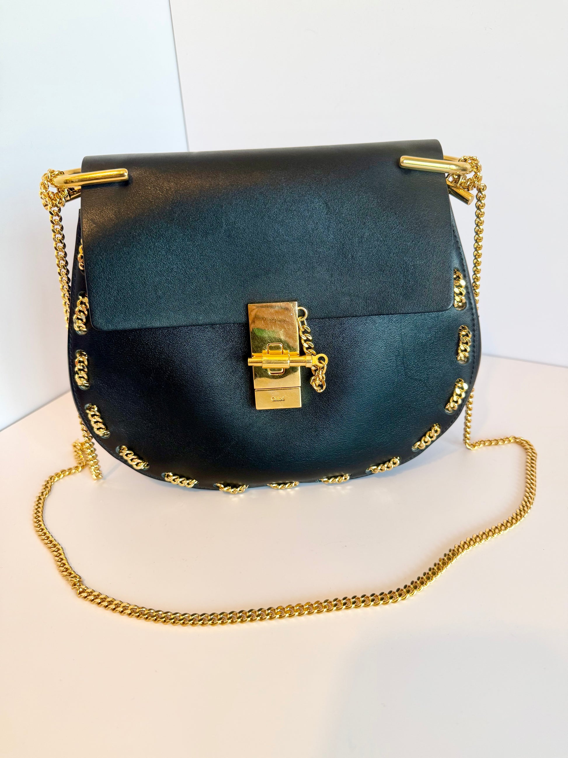 Chloe drew chain detail crossbody bag