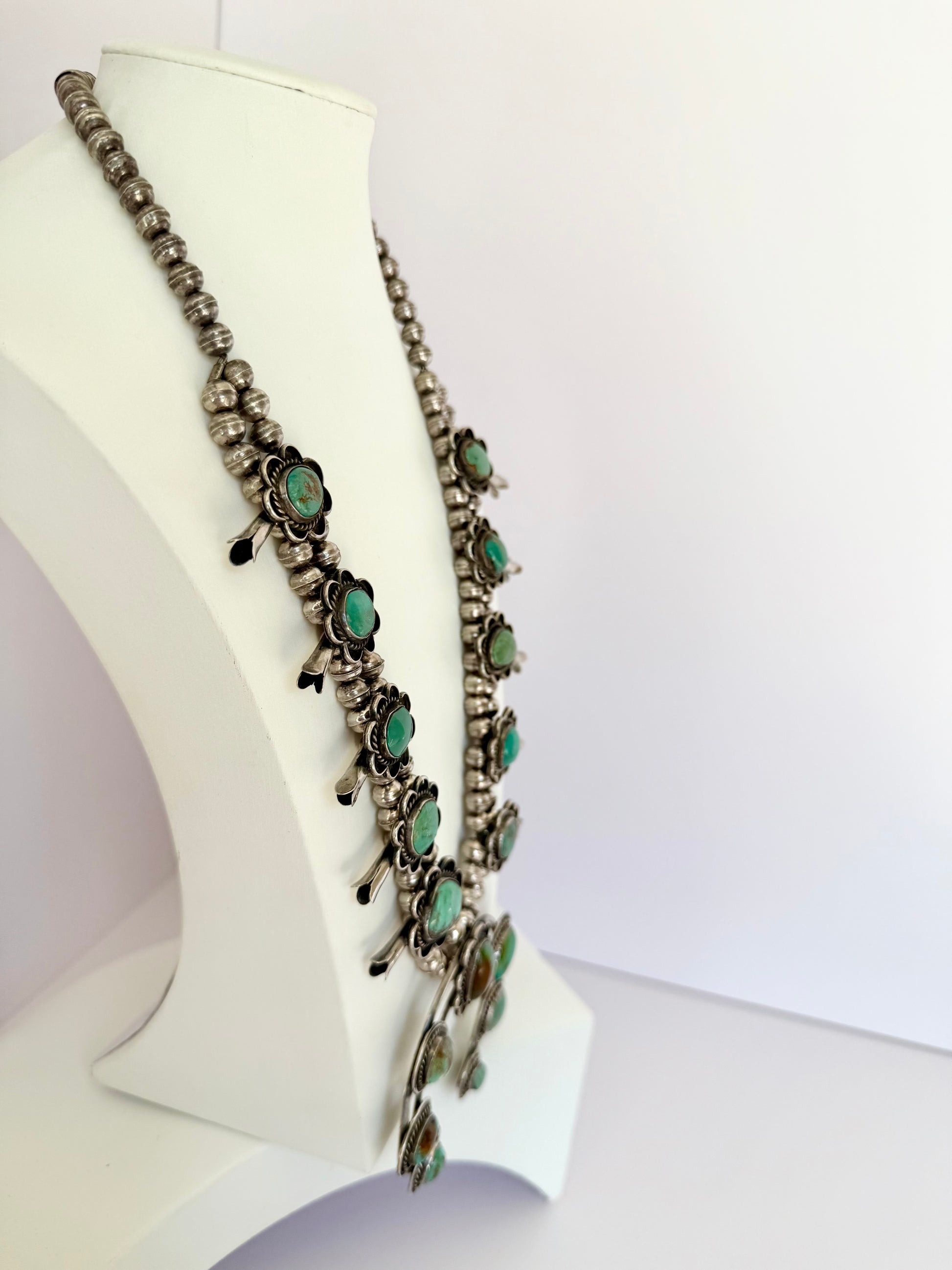 Navajo squash blossom Ajax turquoise