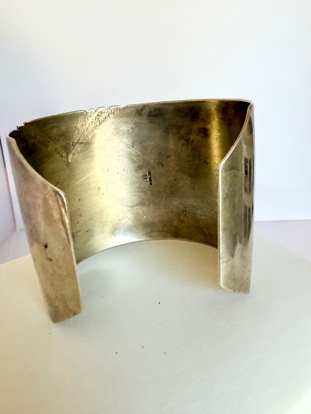 Black onyx and sterling silver cuff Navajo