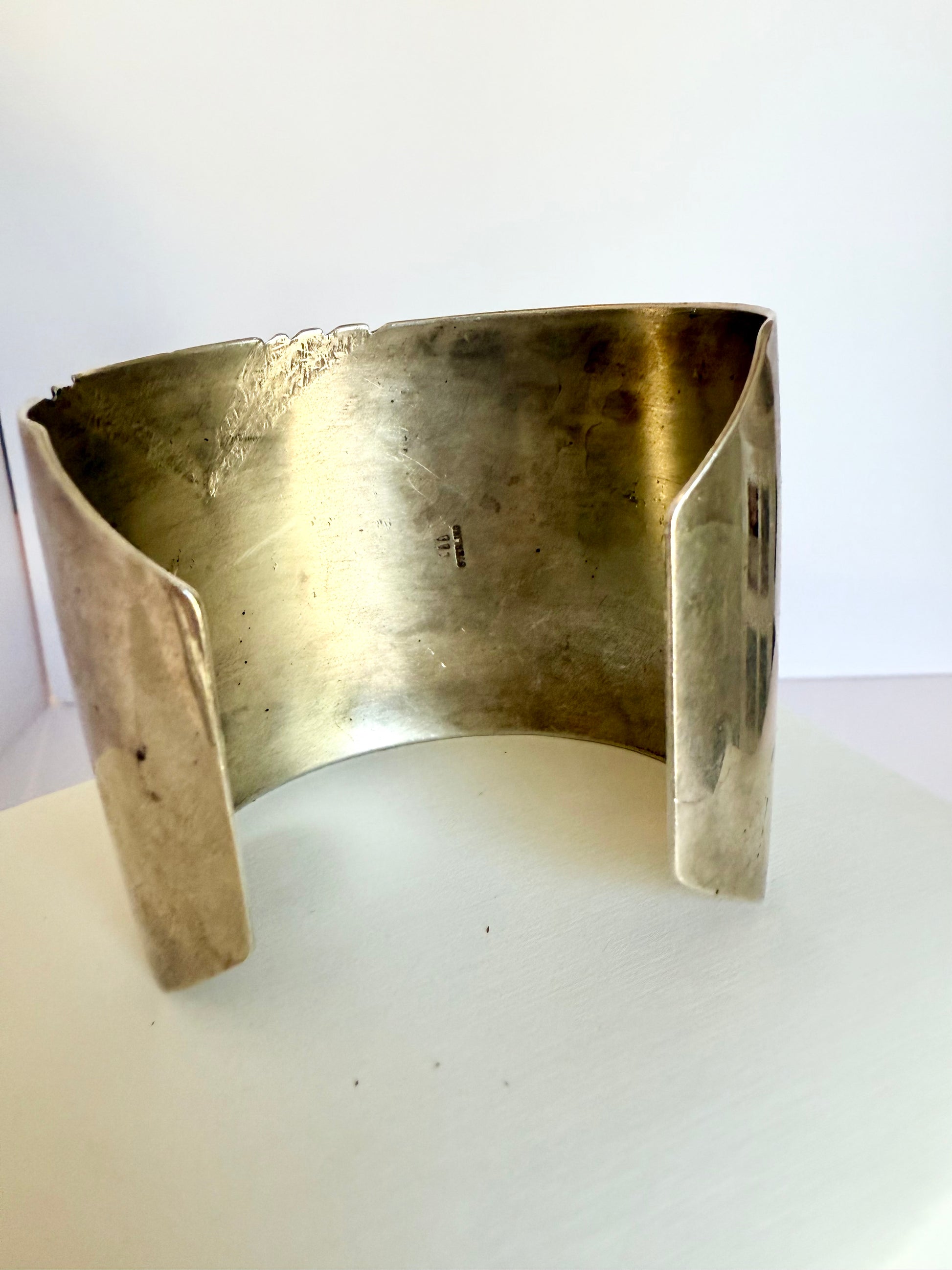 Black onyx and sterling silver cuff Navajo