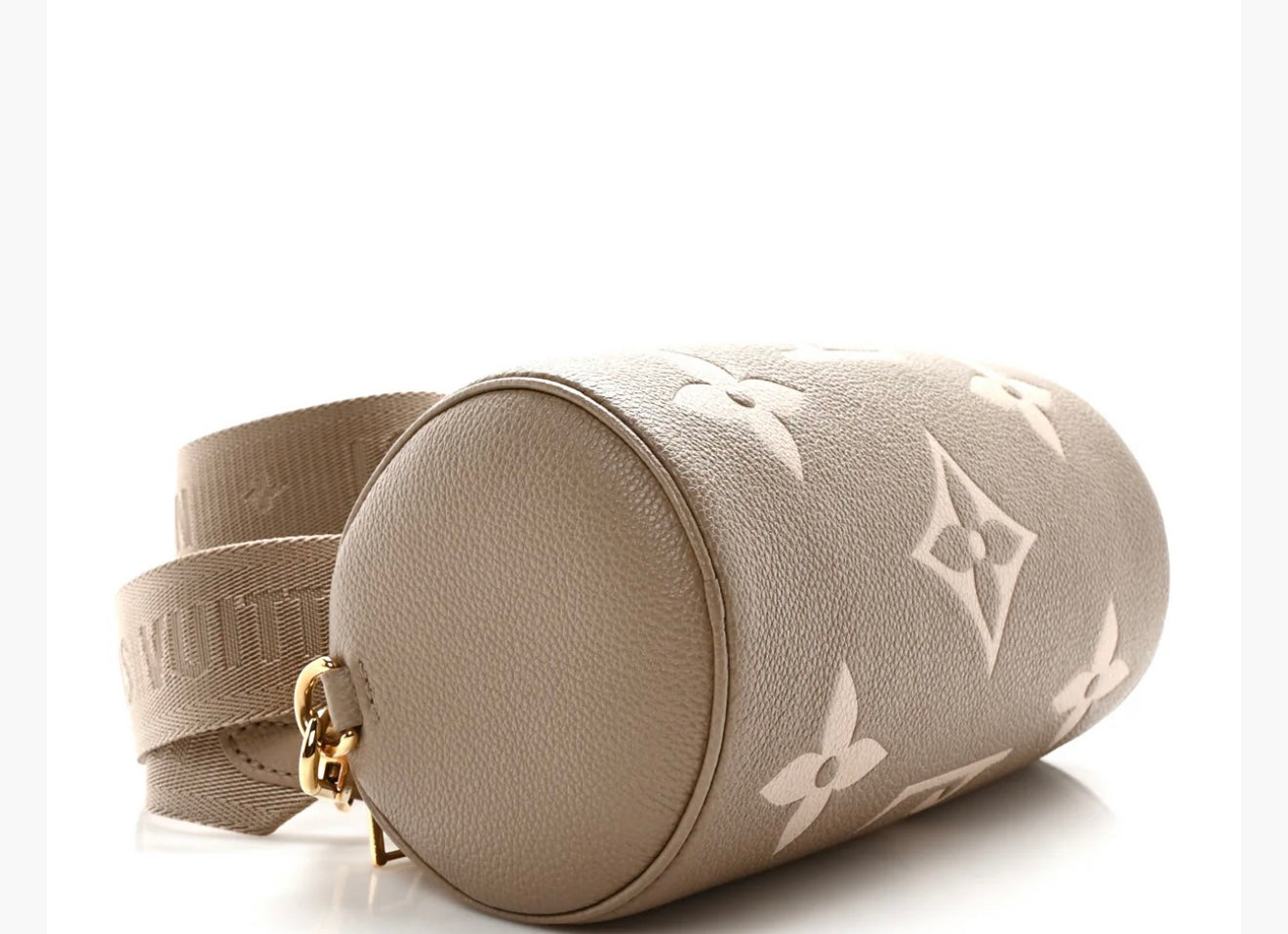 LOUIS VUITTON Empreinte Monogram Giant Papillon BB Tourterelle Cream