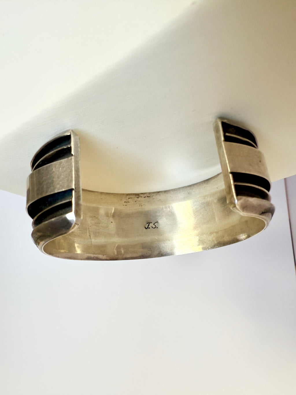 Navajo coral and silver cuff bracelet