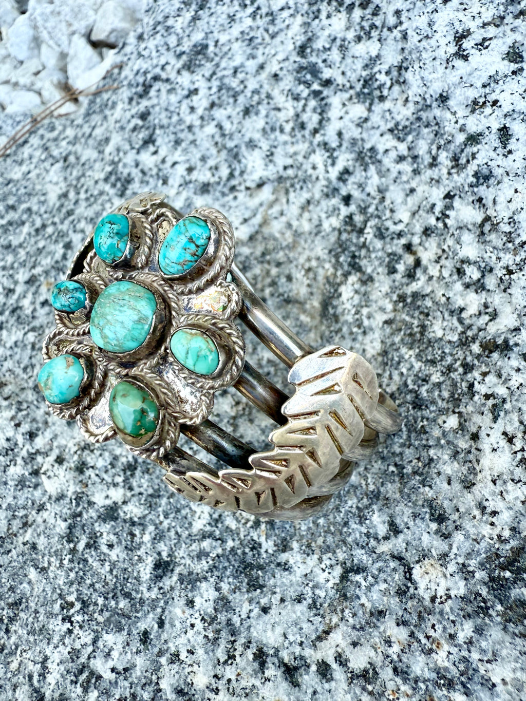 Navajo turquoise cuff bracelet