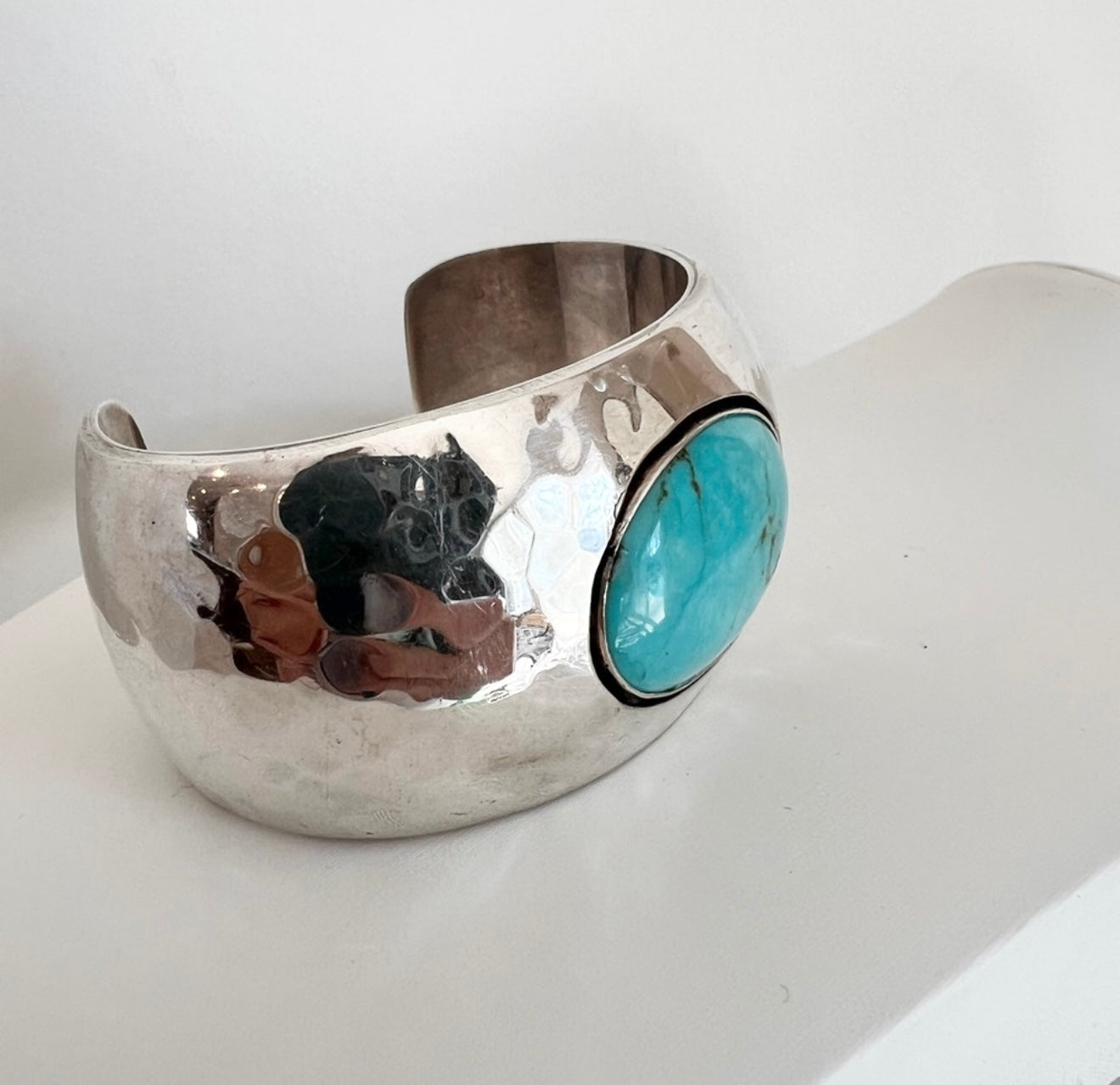 NAVAJO turquoise 1950 signed cuff