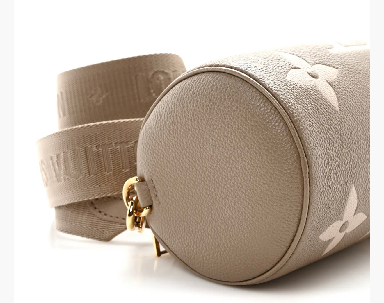 LOUIS VUITTON Empreinte Monogram Giant Papillon BB Tourterelle Cream