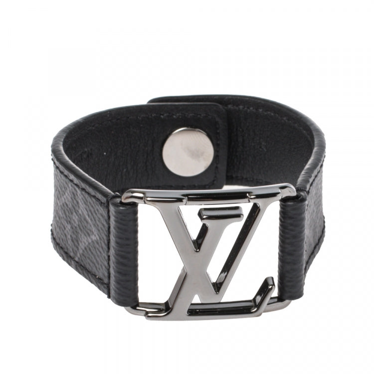 Louis Vuitton Monogram Eclipse Canvas Hockenheim Bracelet Size 19