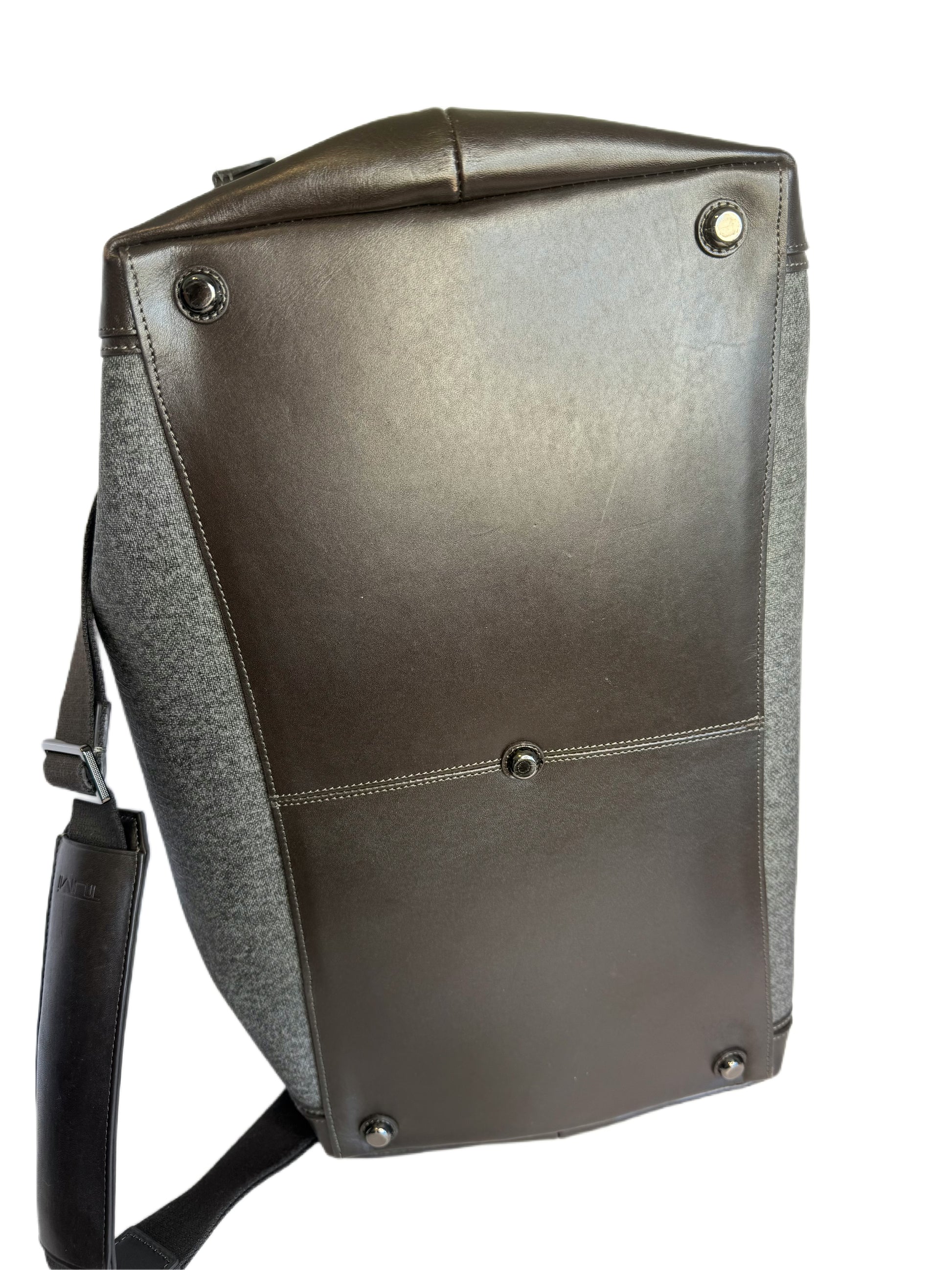 TUMI overnight bag with leather trim