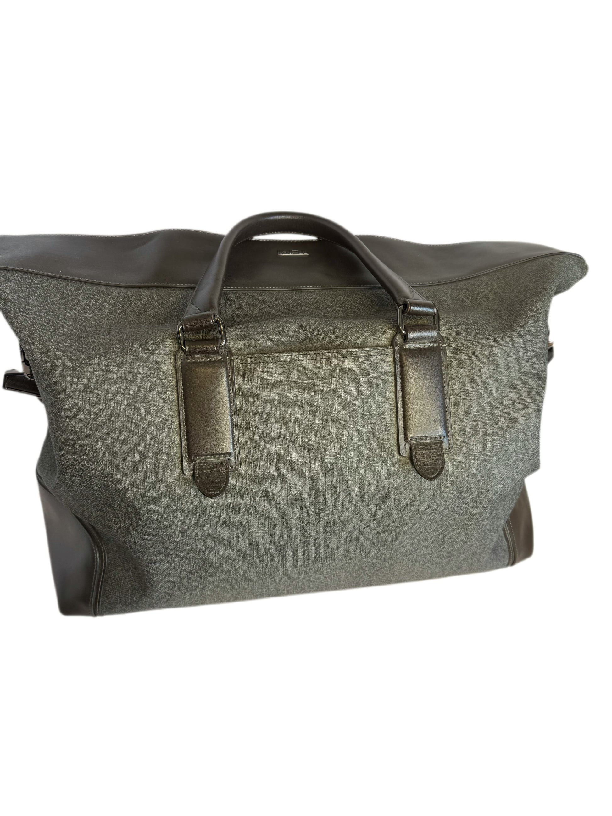 TUMI overnight bag with leather trim