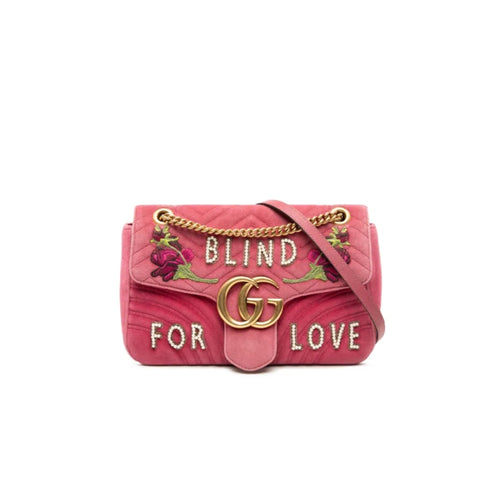 Blind for love Gucci embroidered velvet shoulder and crossbody bag - NIDHALHAUS