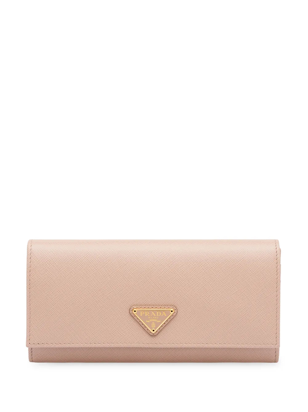 Prada Large Saffiano Leather Wallet in powder pink - NIDHALHAUS