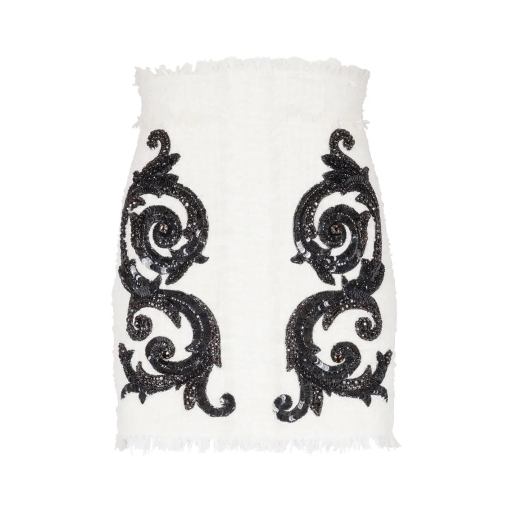 Balmain baroque tweed skirt