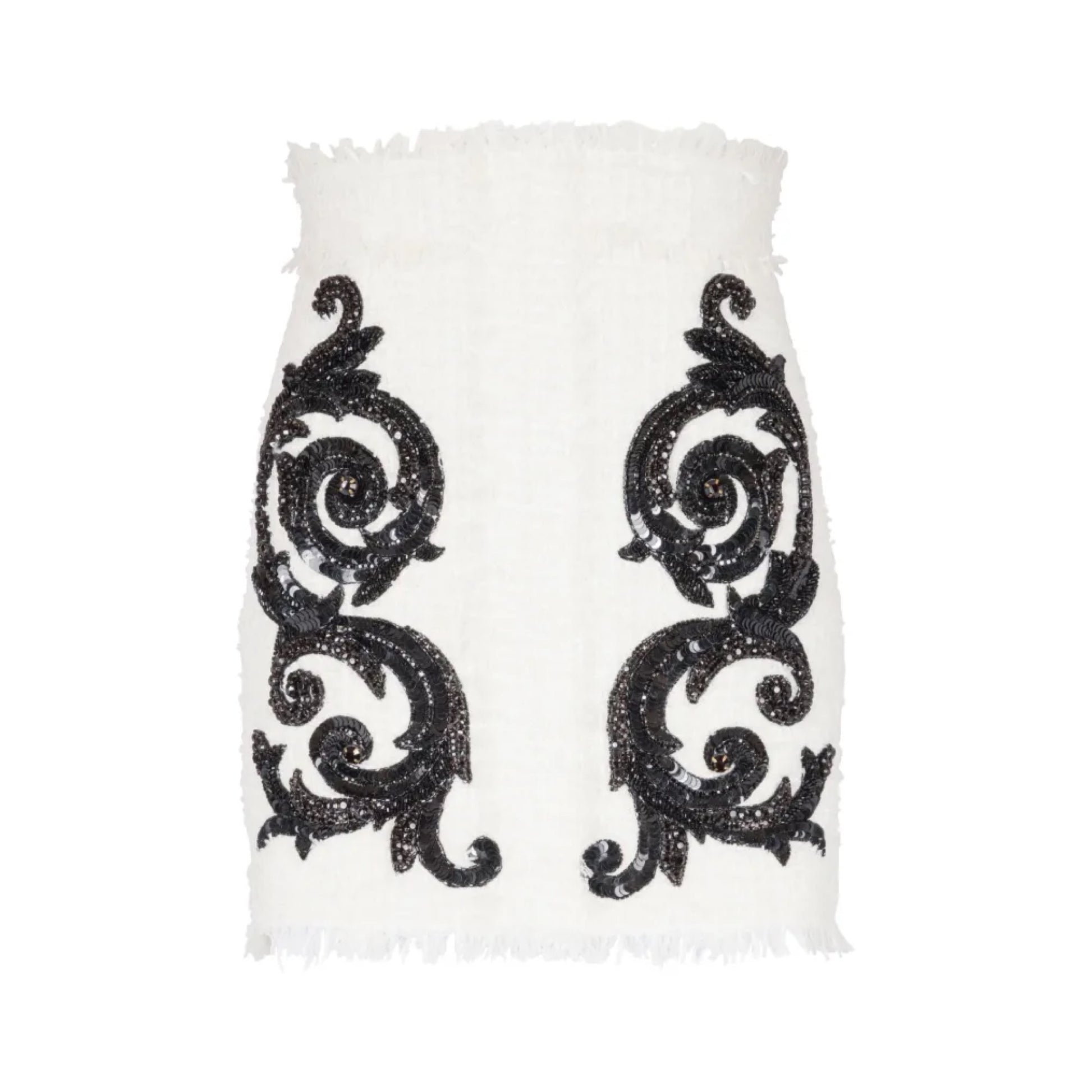 Balmain baroque tweed skirt