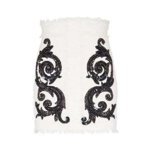 Balmain baroque tweed skirt
