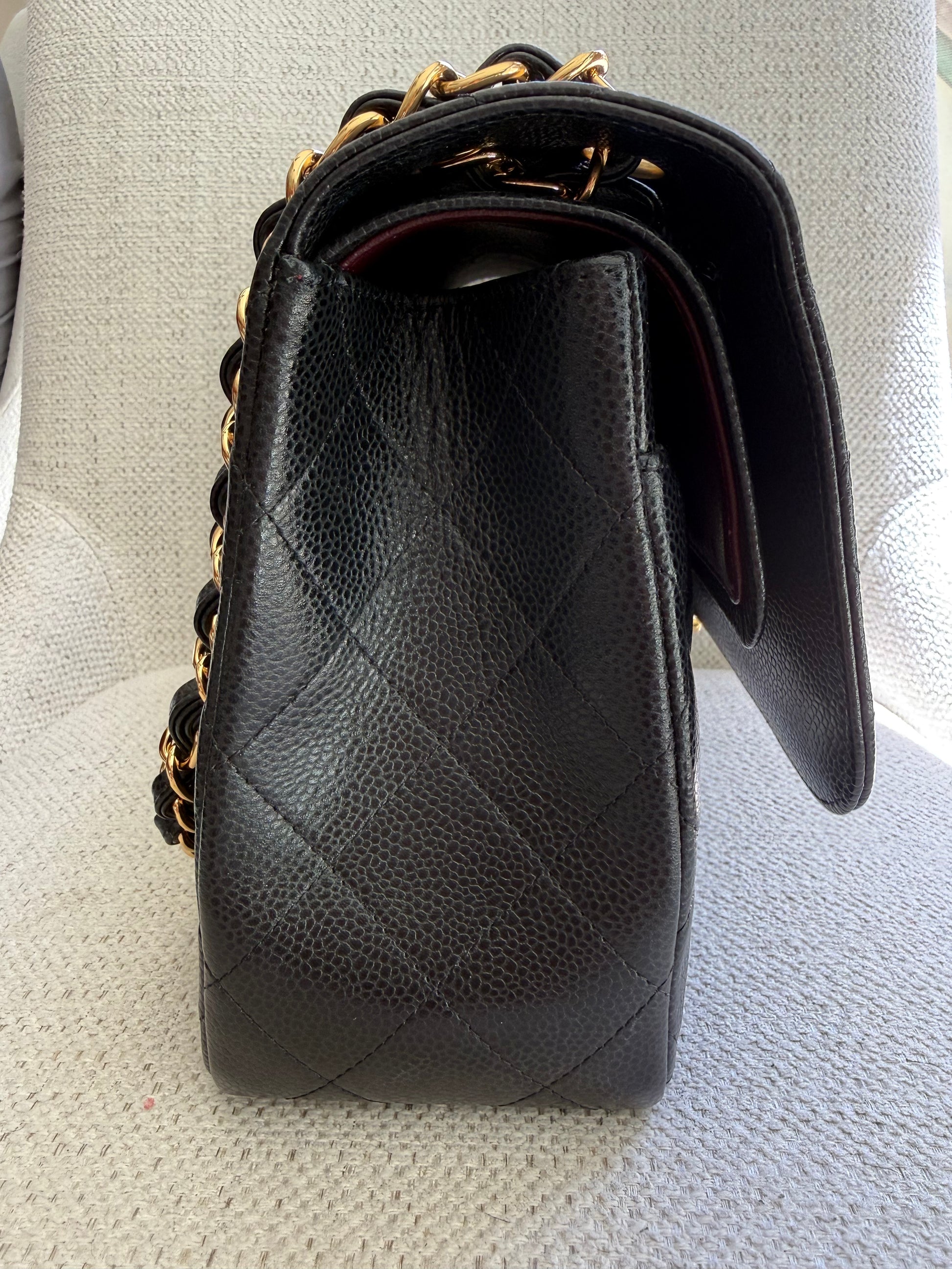 Chanel Classic Caviar Double Flap Jumbo
