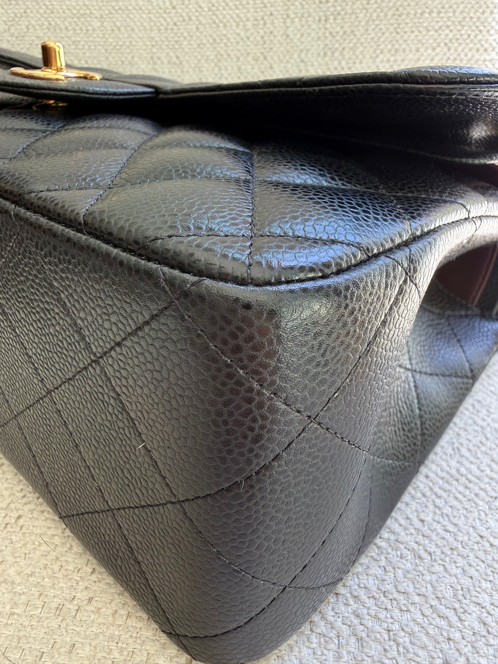 Chanel Classic Caviar Double Flap Jumbo