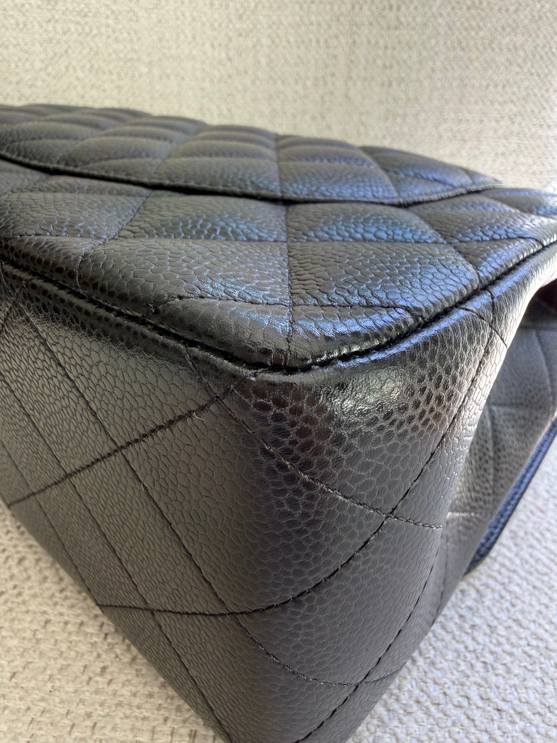 Chanel Classic Caviar Double Flap Jumbo