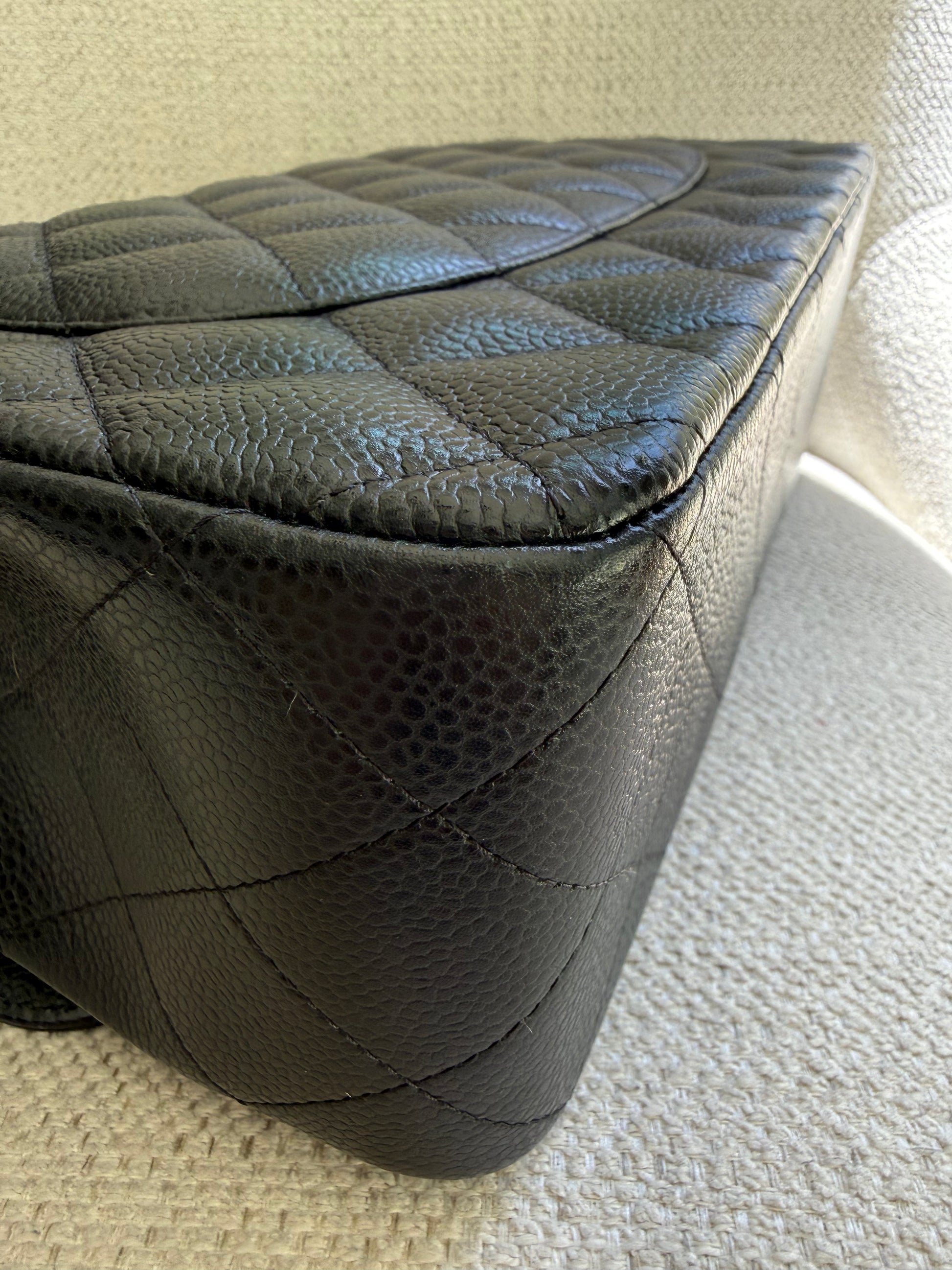 Chanel Classic Caviar Double Flap Jumbo