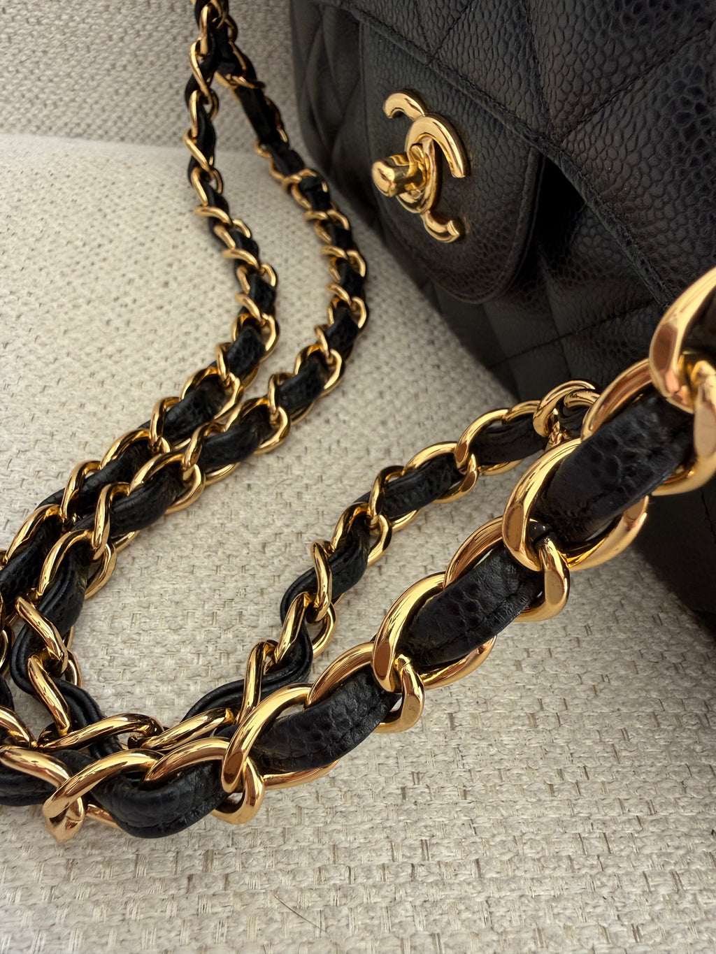 Chanel Classic Caviar Double Flap Jumbo