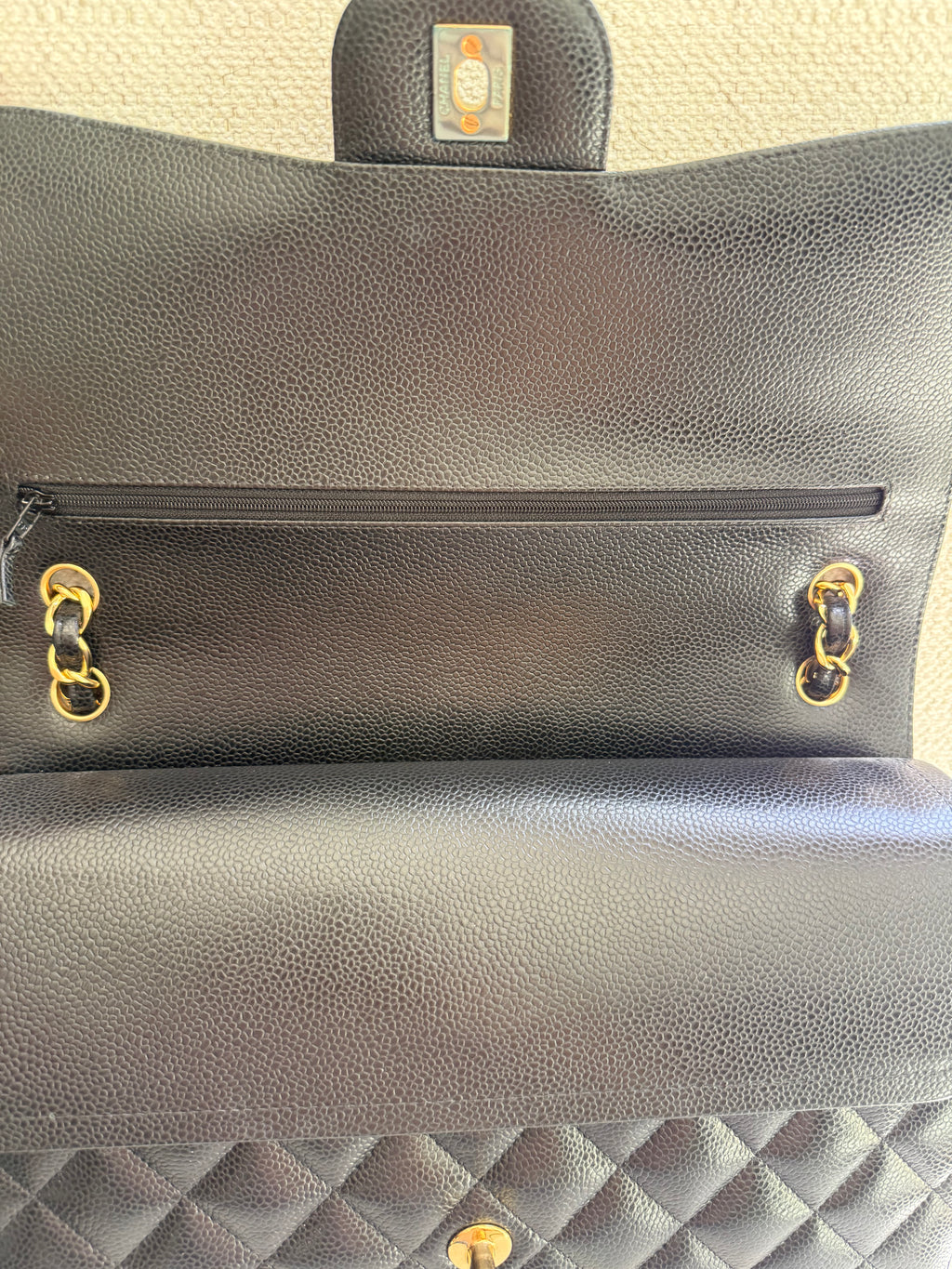 Chanel Classic Caviar Double Flap Jumbo