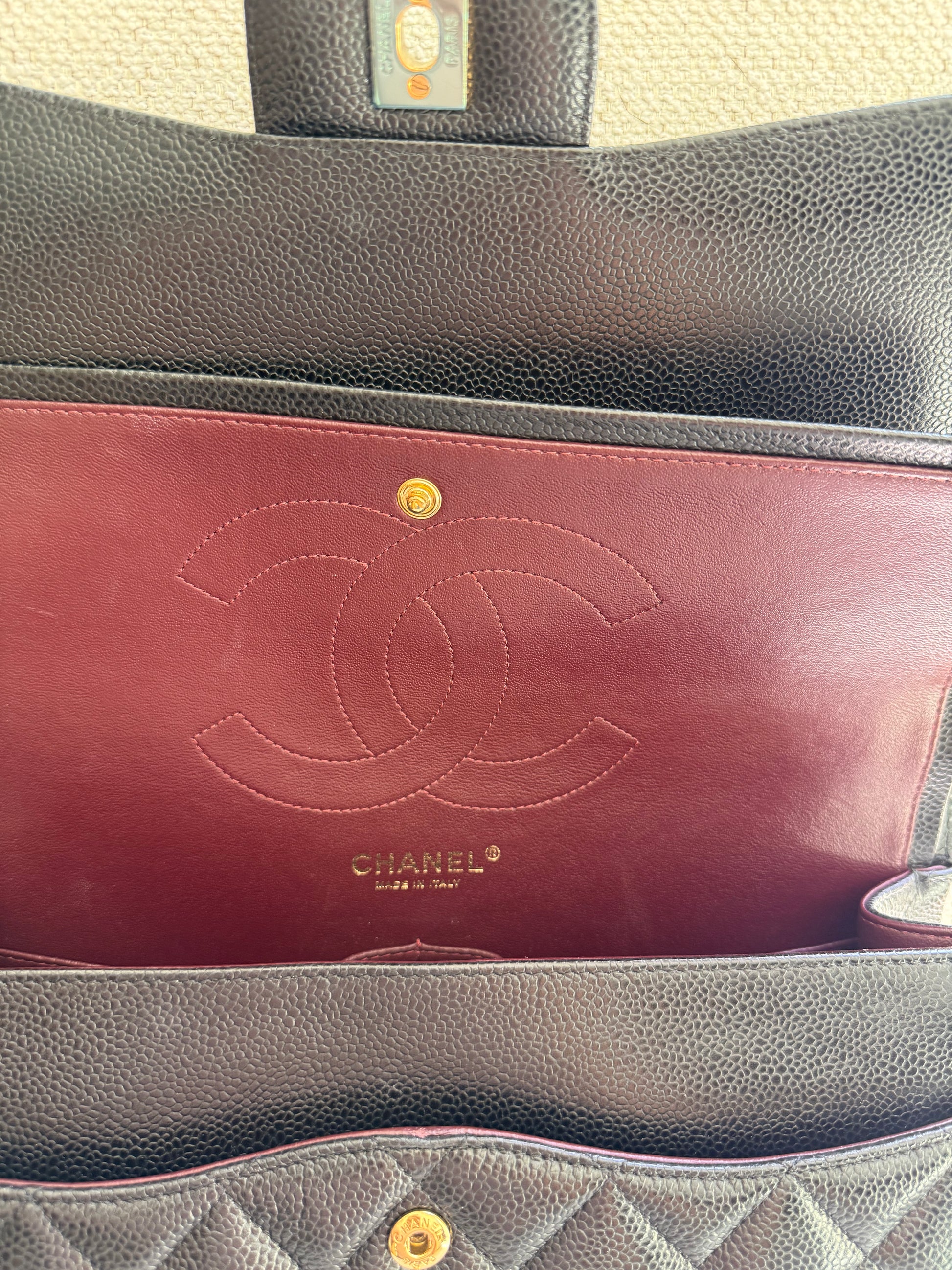 Chanel Classic Caviar Double Flap Jumbo