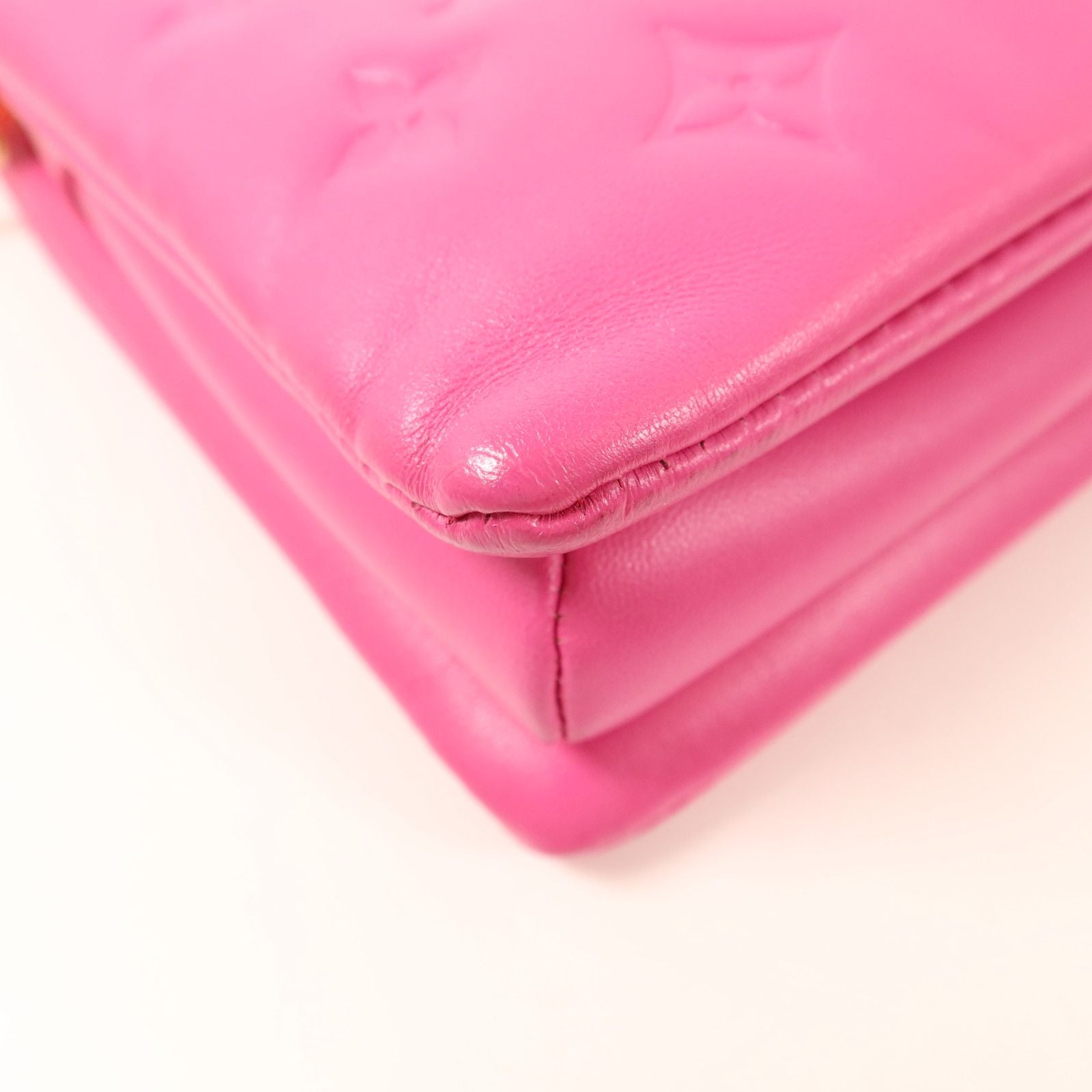 Louis Vuitton Lambskin Embossed Monogram Coussin PM Rose Miami
