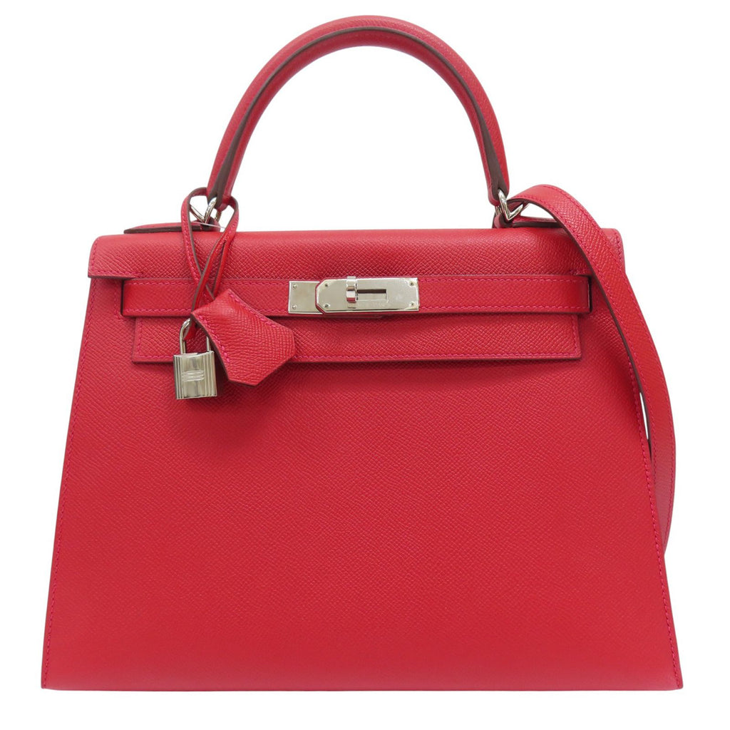 Hermès Kelly Sellier 28, Epsom rouge casaque