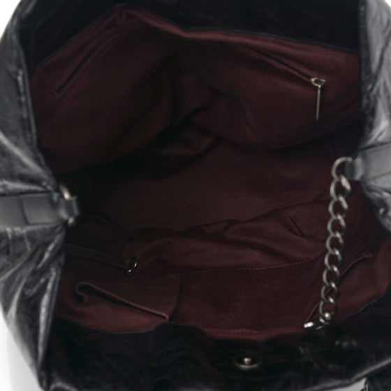 Chanel Iridescent Calfskin Quilted Large In The Mix Tote Black