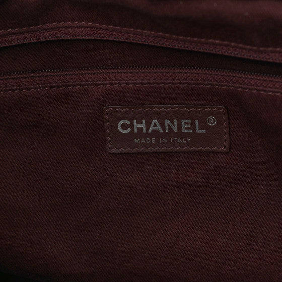Chanel Iridescent Calfskin Quilted Large In The Mix Tote Black
