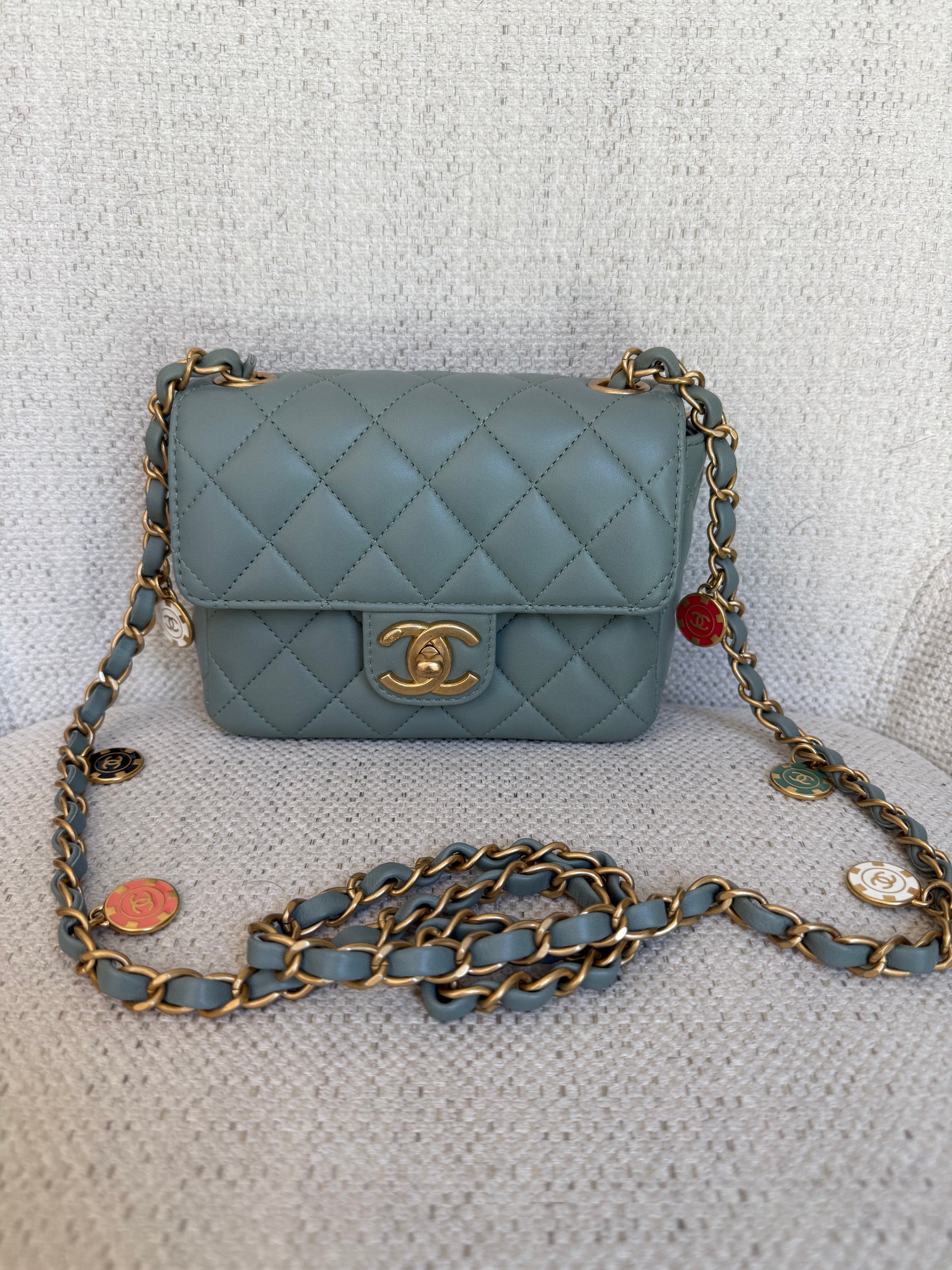 Chanel Casino Royale Charms mini Square Flap Bag