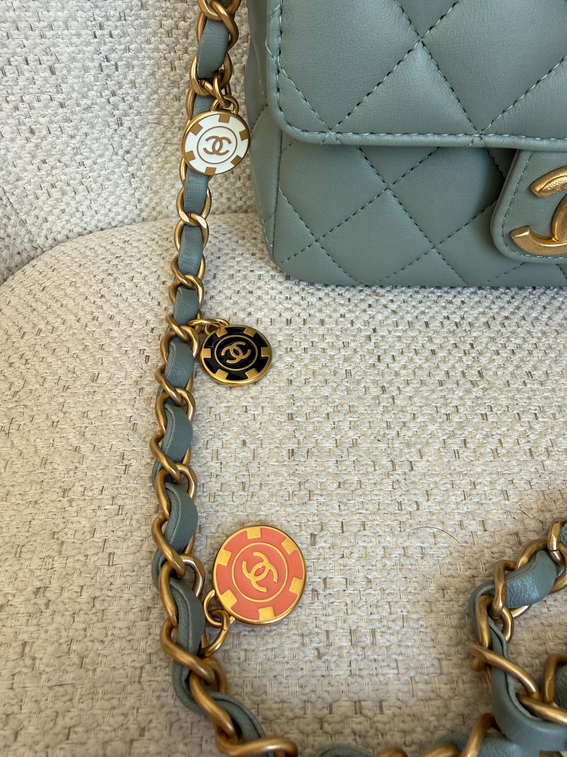 Chanel Casino Royale Charms mini Square Flap Bag