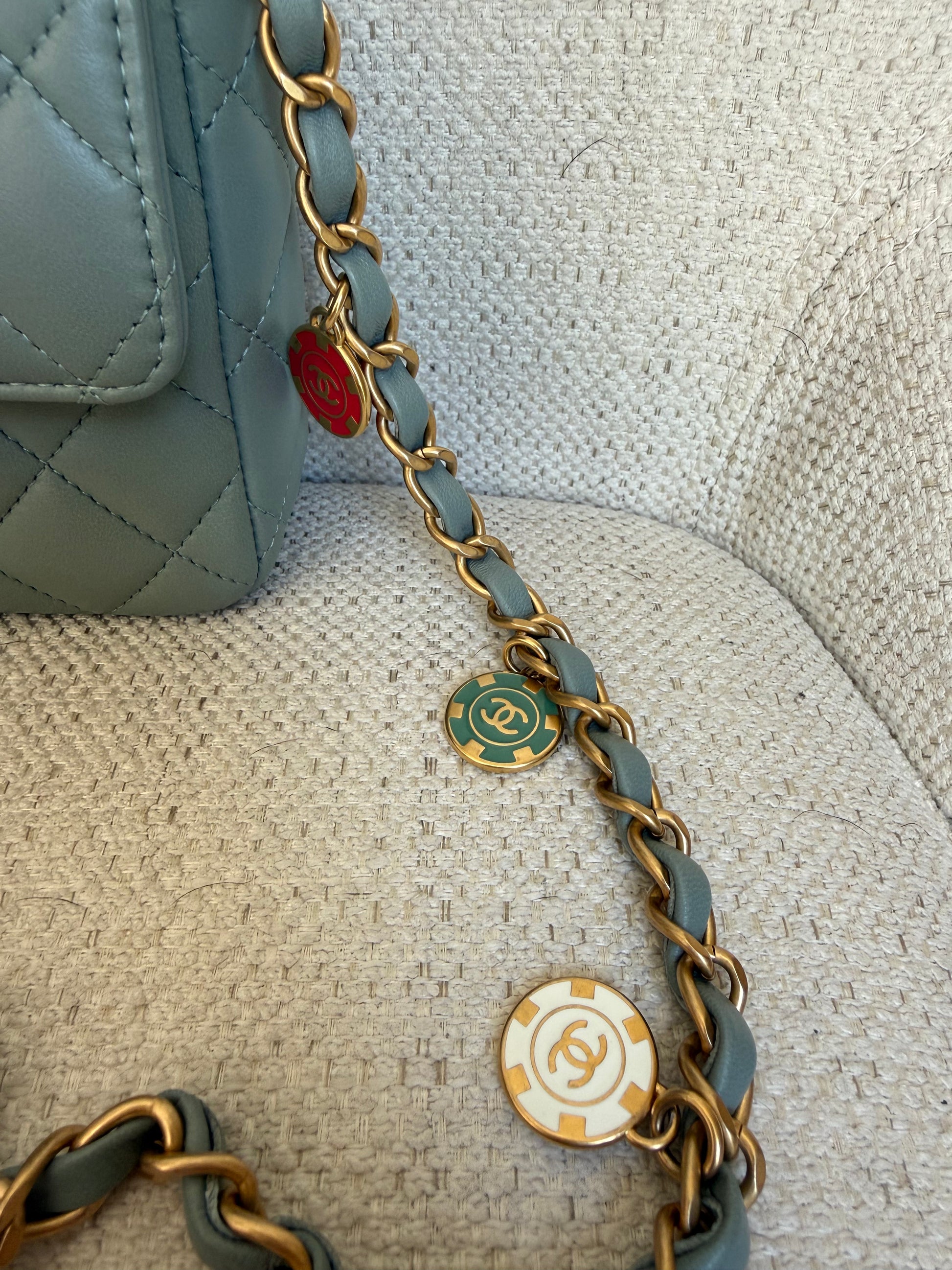 Chanel Casino Royale Charms mini Square Flap Bag